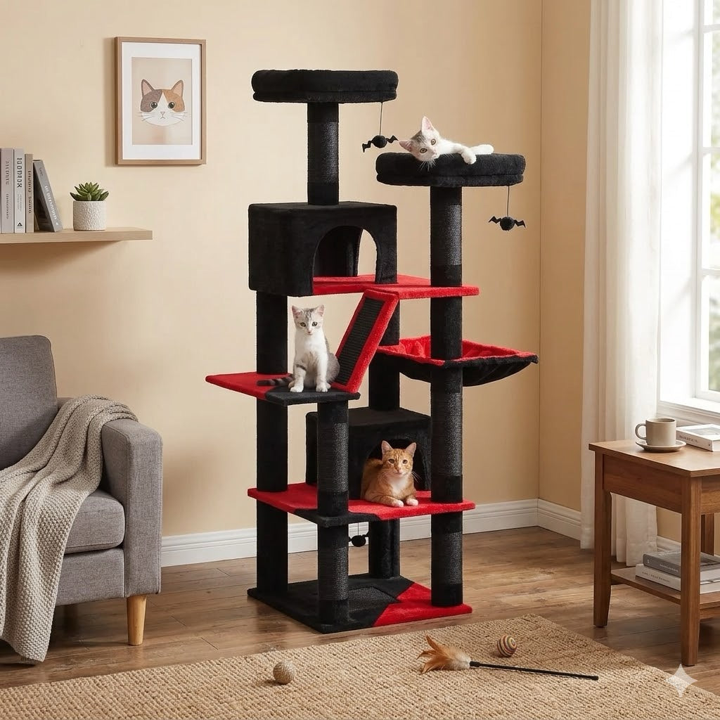 Arbre à chat pour 3 chats ou plus : organisation du territoire vertical