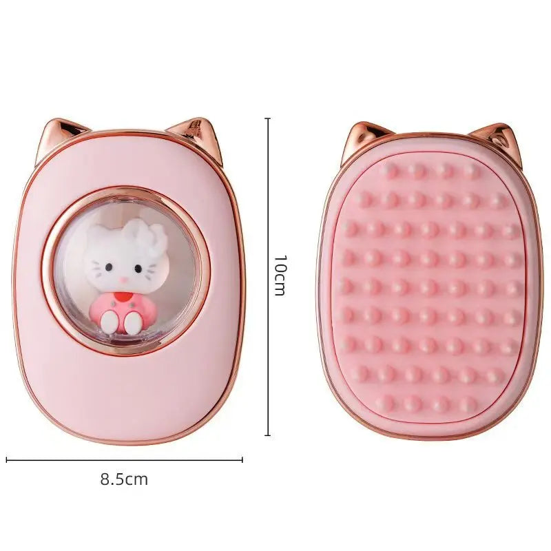 Brosse Vapeur 3-en-1 pour Chat — Soies Silicone Douces