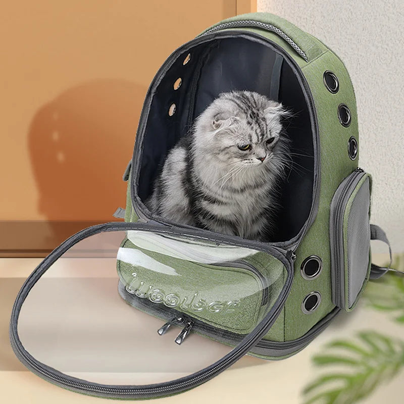 Sac de Transport Transparent Respirant pour Chat — Outdoor