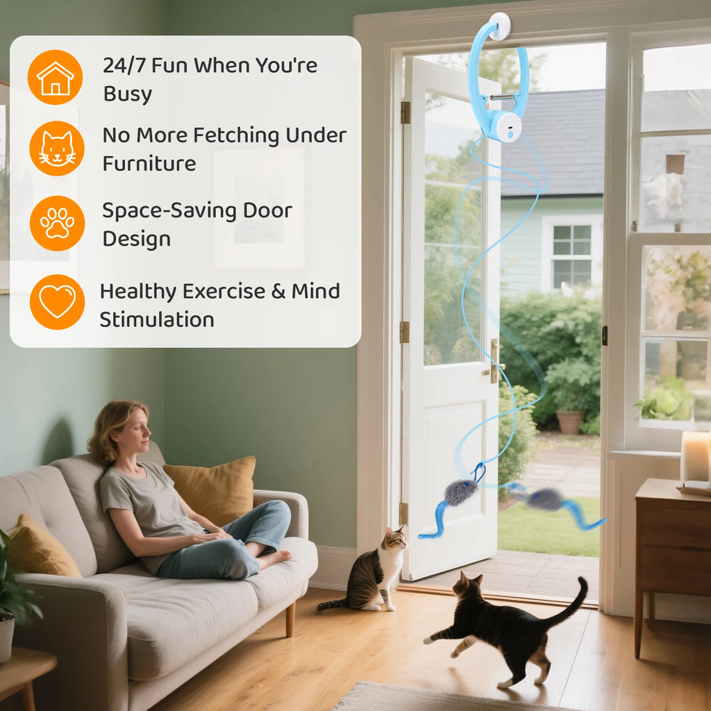 Jouet Papillon Interactif Rechargeable USB — Plume Électrique pour Chat