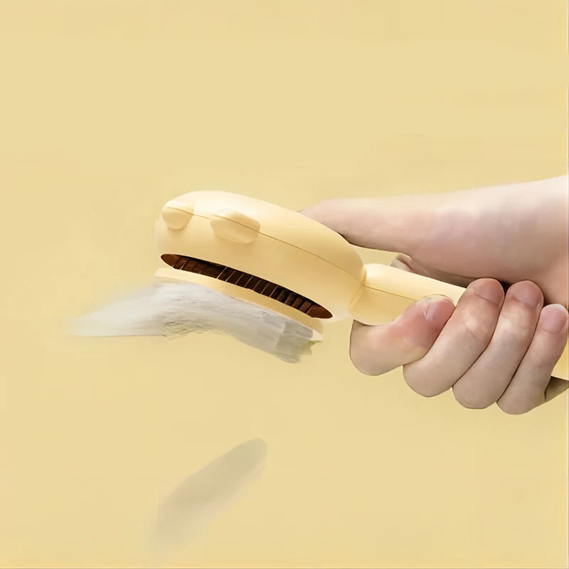 Brosse de Toilettage Auto-Nettoyante — Massage et Démêlage en un Clic