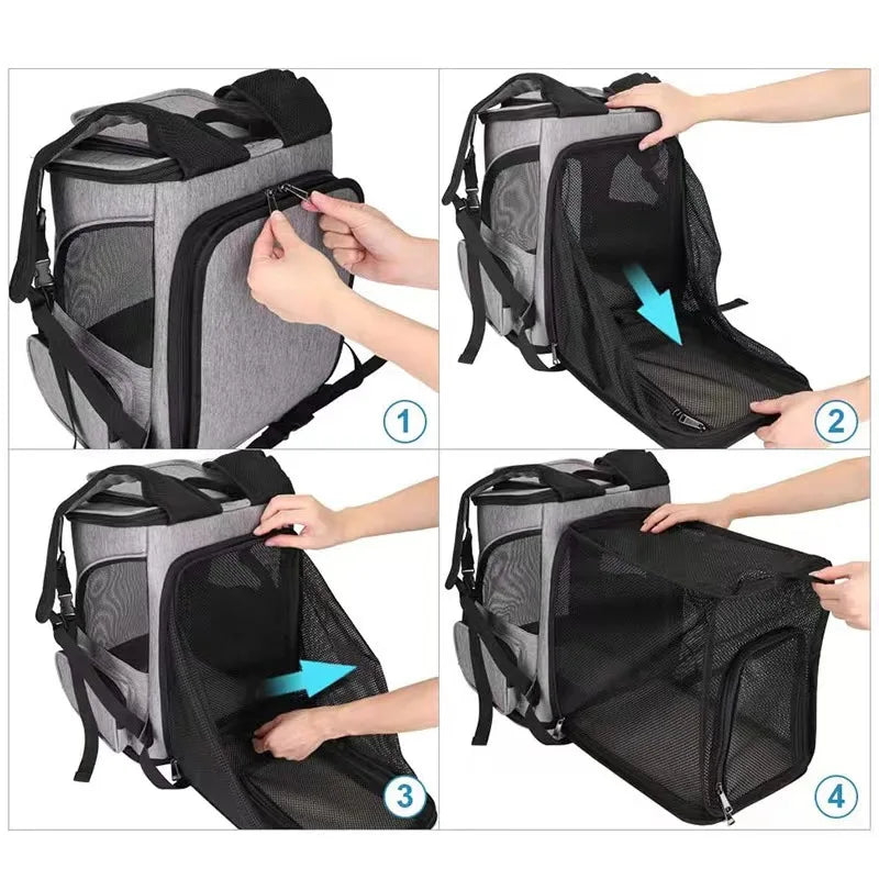 Sac à Dos de Transport Respirant Pliable — Grande Capacité