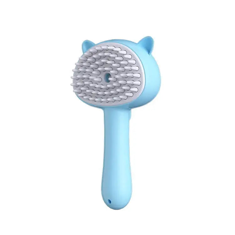 Brosse Vapeur 3-en-1 pour Chat — Soies Silicone Douces