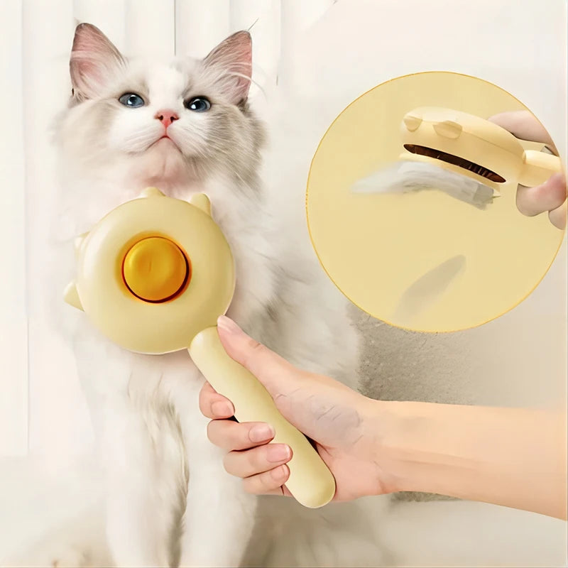 Brosse de Toilettage Auto-Nettoyante — Massage et Démêlage en un Clic