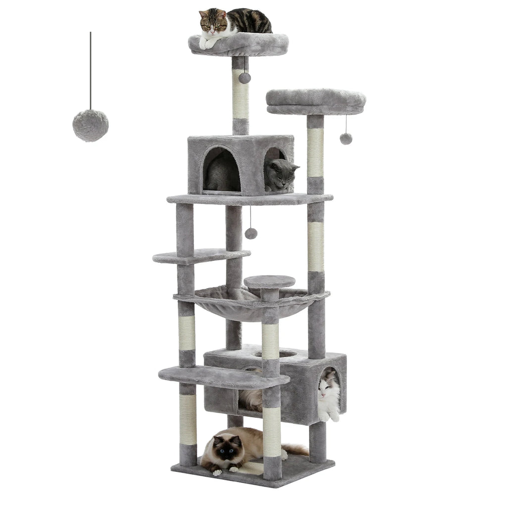 Arbre à Chat — Griffoirs Sisal Hamac Perchoirs 136/164/184 cm — Arbre à Chat CATLYX