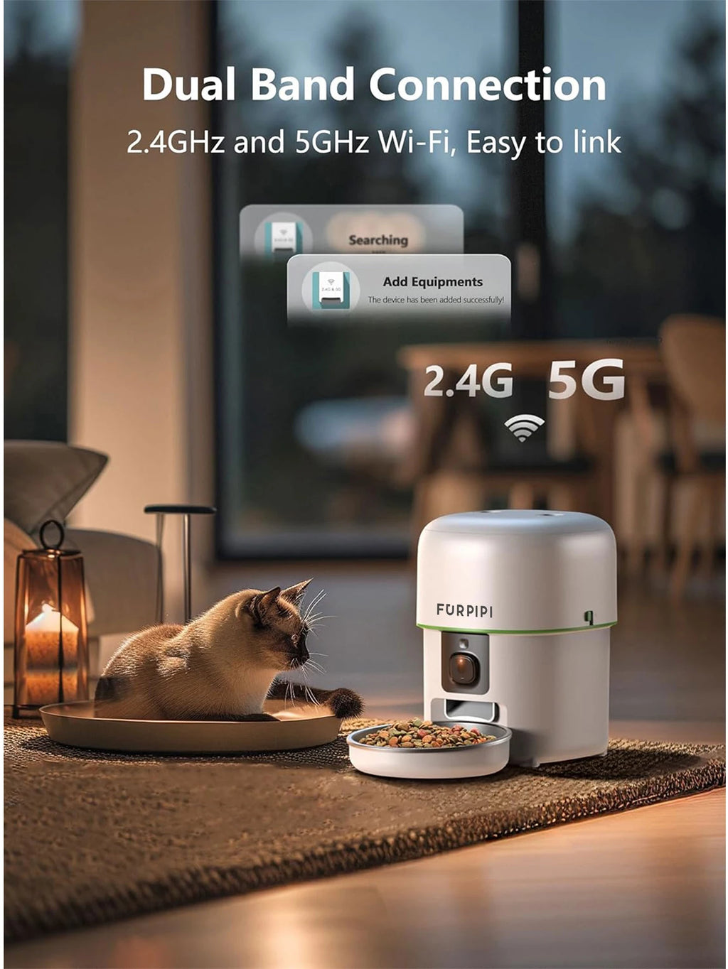 Distributeur de Croquettes Connecté 5G avec Caméra HD — WiFi Tuya
