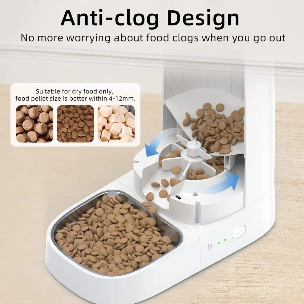 Distributeur de Croquettes ROJECO WiFi 4 L — Contrôle à Distance