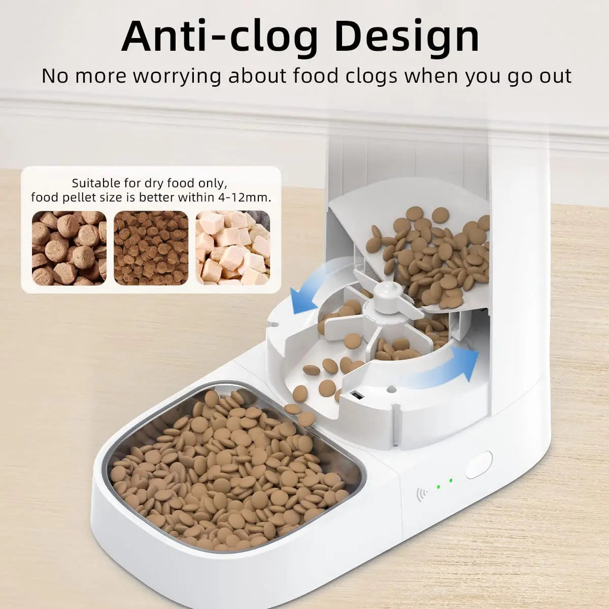 Distributeur de Croquettes ROJECO WiFi 4 L — Contrôle à Distance