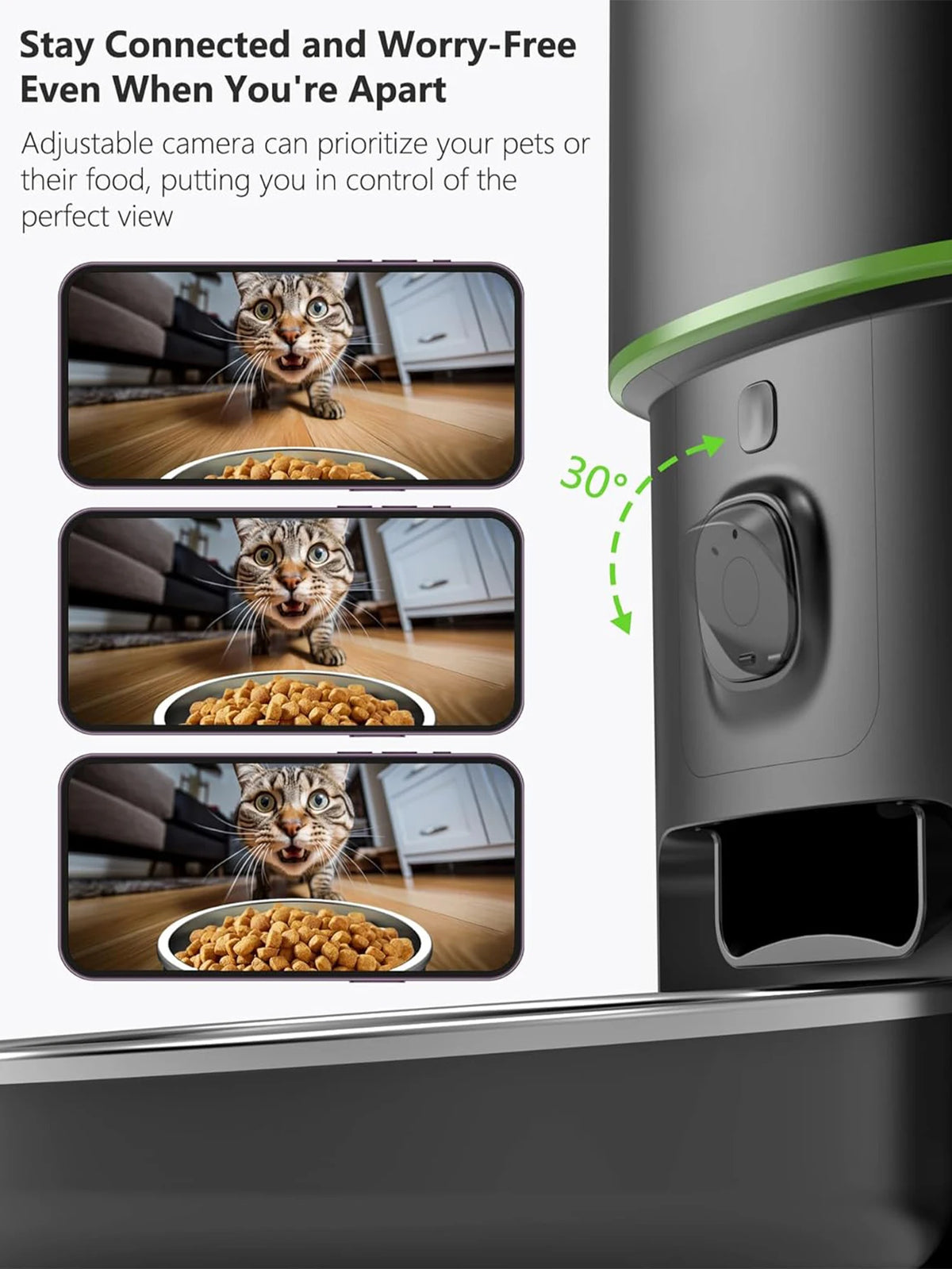 Distributeur de Croquettes Connecté avec Caméra 1080P — WiFi Tuya