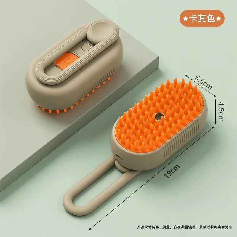 Brosse Vapeur 3-en-1 pour Chat — Spray, Massage et Nettoyage