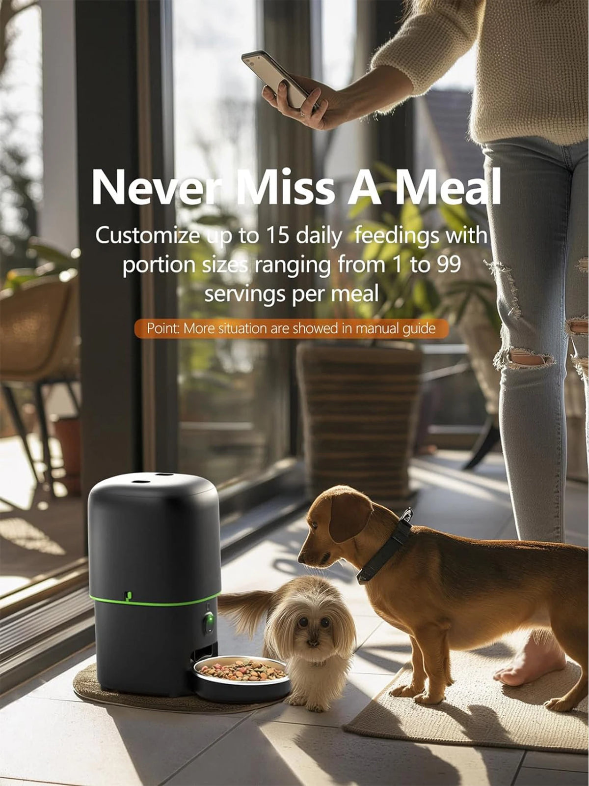 Distributeur de Croquettes Connecté avec Caméra 1080P — WiFi Tuya
