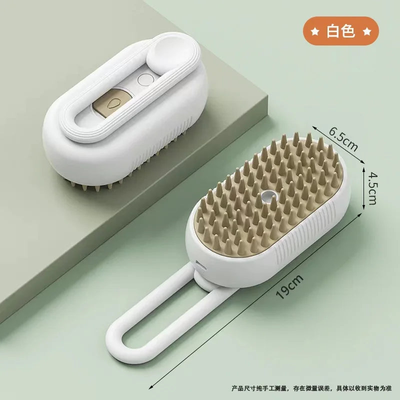 Brosse Vapeur 3-en-1 pour Chat — Spray, Massage et Nettoyage