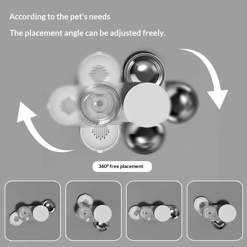 Distributeur Automatique de Croquettes et d'Eau Gravité — Gamelle Combinée