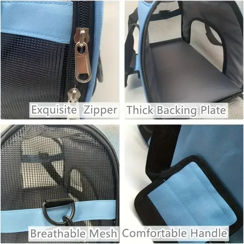 Sac de Transport Portable Respirant pour Chat — Maille Multi-Côtés
