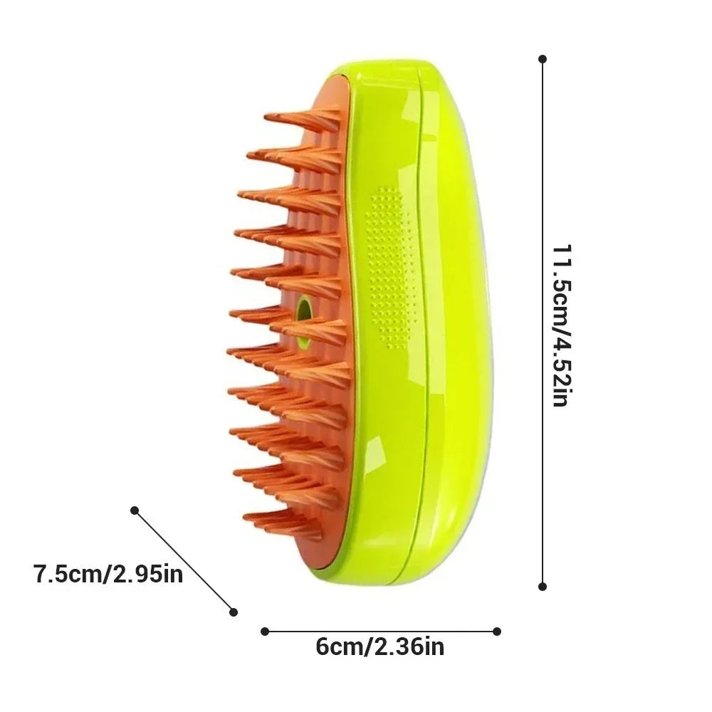 Brosse Vapeur 3-en-1 pour Chat — Spray, Massage et Nettoyage