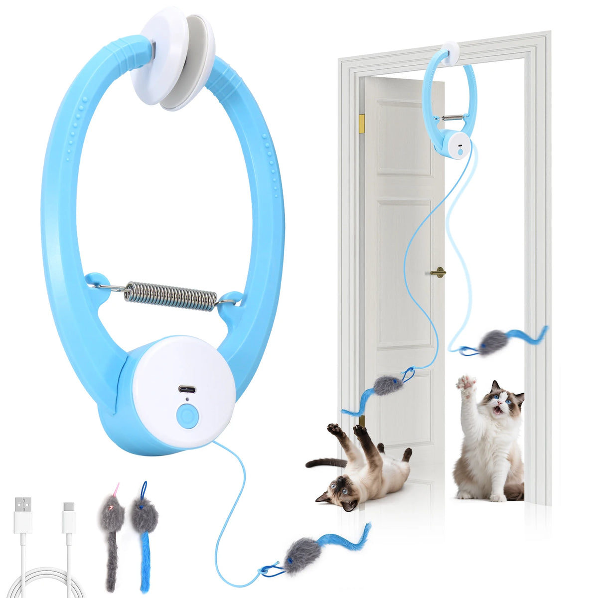 Jouet Papillon Interactif Rechargeable USB — Plume Électrique pour Chat