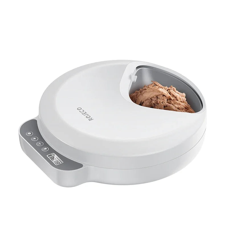 Distributeur de Croquettes ROJECO 4 Repas — Aliments Humides et Secs