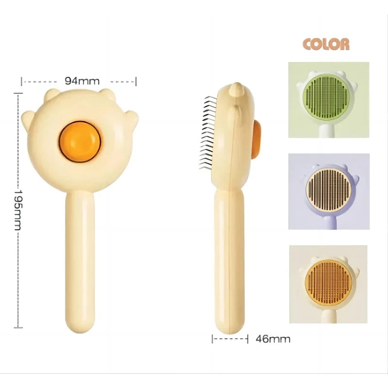 Brosse de Toilettage Auto-Nettoyante — Massage et Démêlage en un Clic