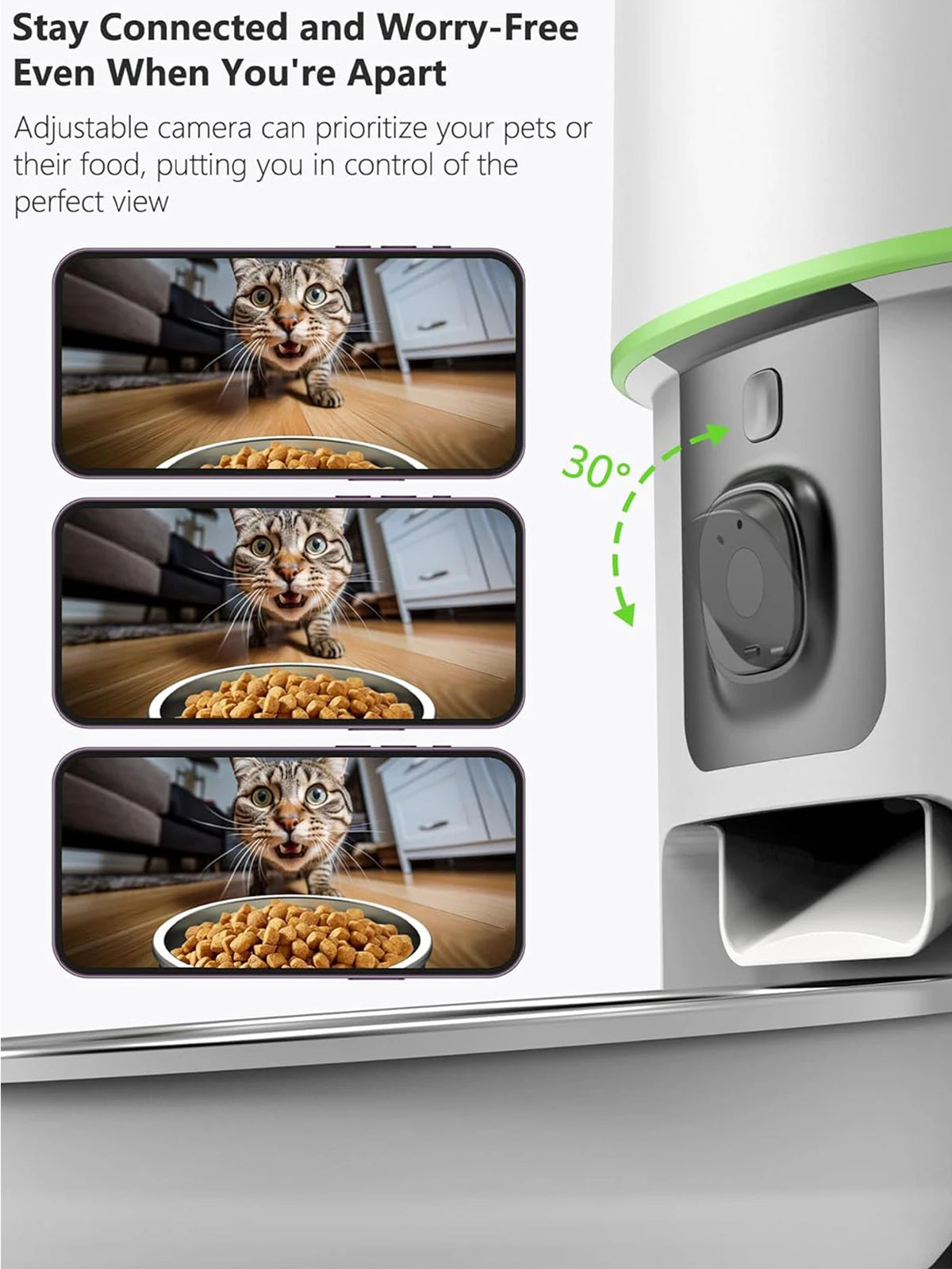 Distributeur de Croquettes Connecté 5G avec Caméra HD — WiFi Tuya