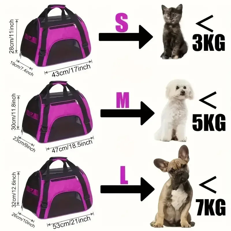 Sac de Transport Portable Respirant pour Chat — Maille Multi-Côtés